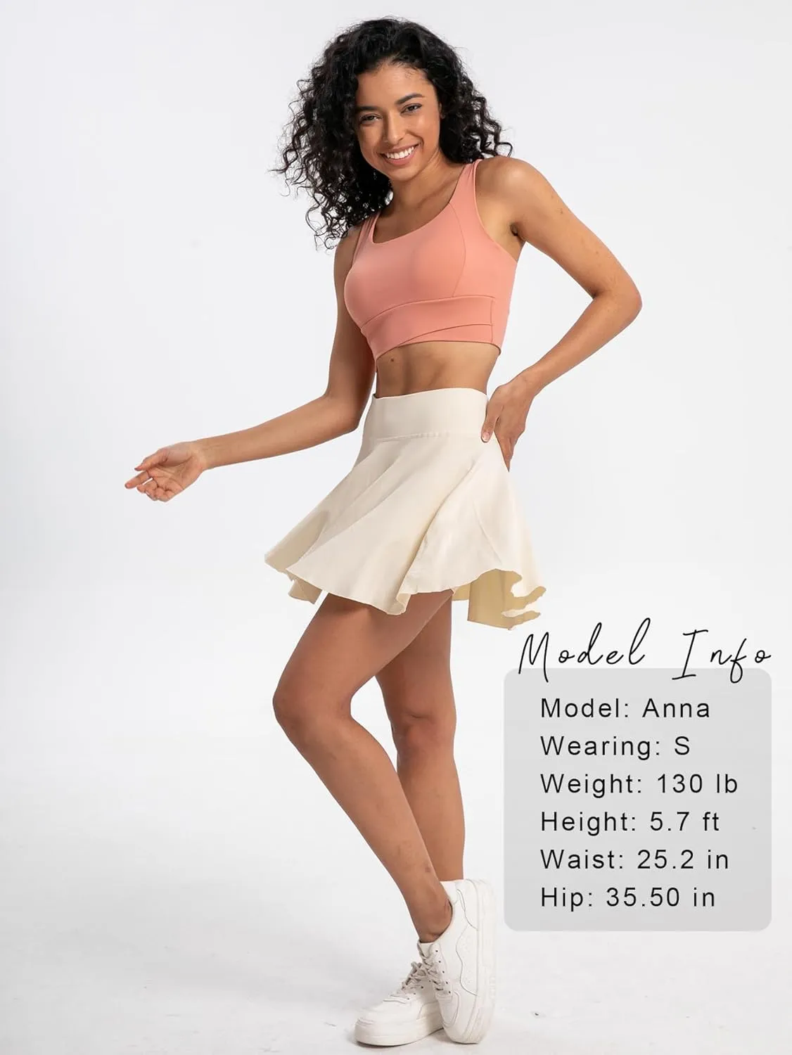 Easisim Women Mini Skirts Skort Flowy Basic Stretchy Flared Casual A-line Skirt with Pockets