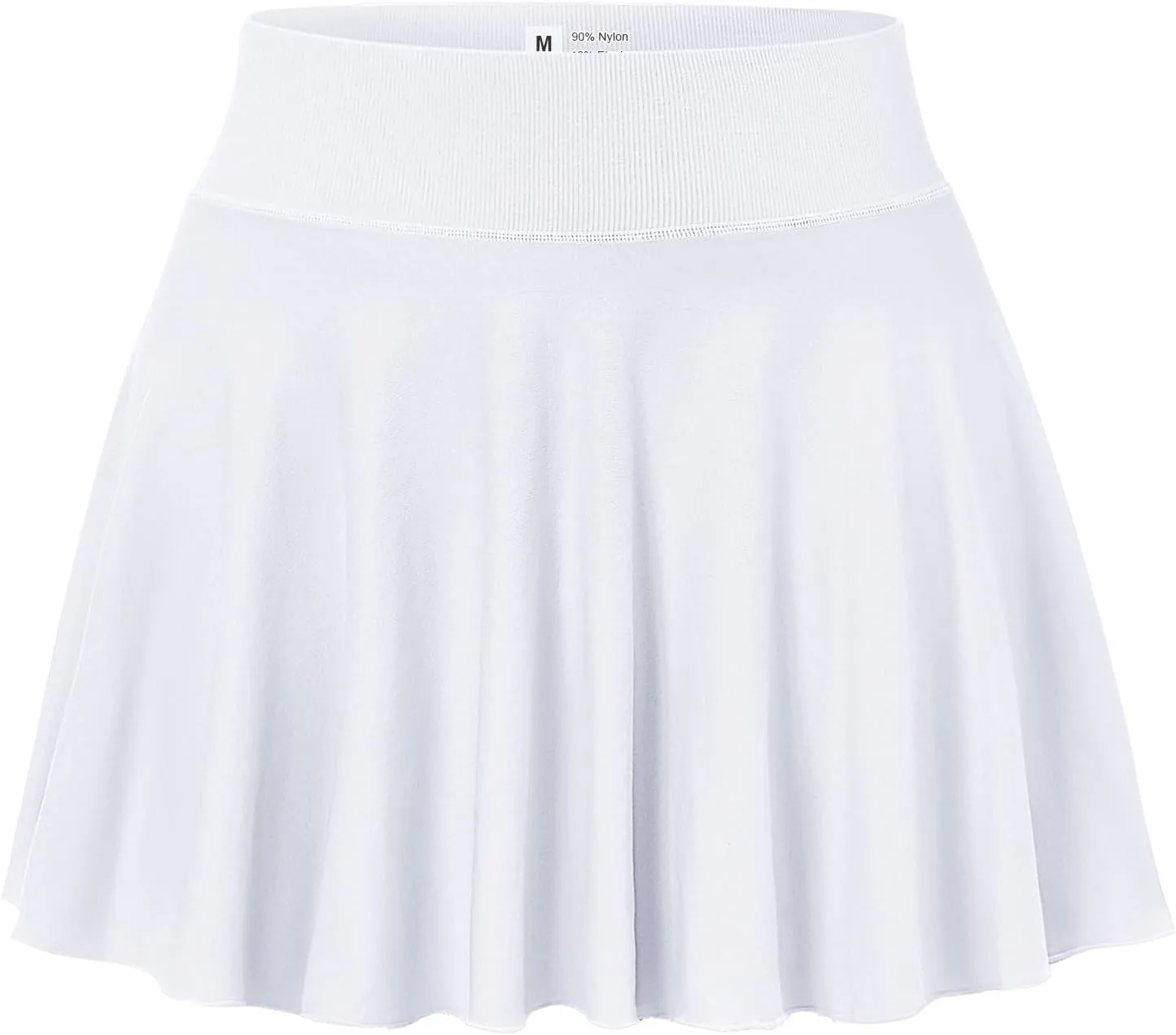 Easisim Women Mini Skirts Skort Flowy Basic Stretchy Flared Casual A-line Skirt with Pockets