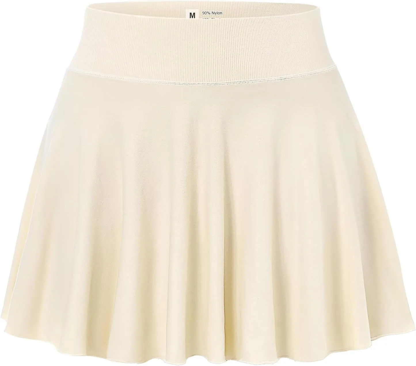 Easisim Women Mini Skirts Skort Flowy Basic Stretchy Flared Casual A-line Skirt with Pockets