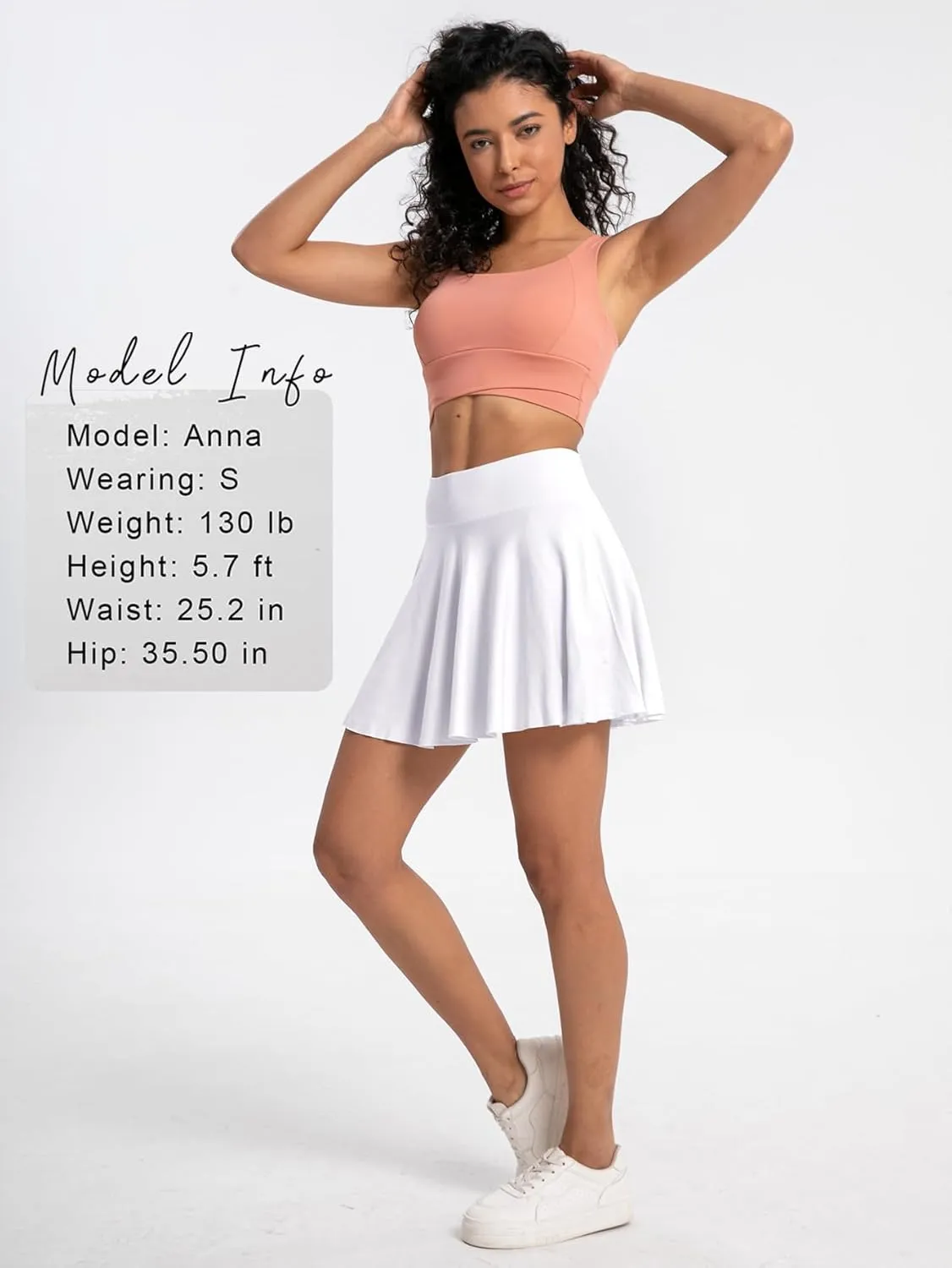 Easisim Women Mini Skirts Skort Flowy Basic Stretchy Flared Casual A-line Skirt with Pockets
