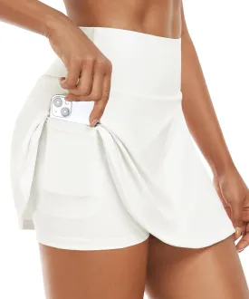 FULLSOFT Women's Tennis Golf Skirts with Pockets High Waisted Pleated Athletic Skorts Shorts for Pickleball Workout