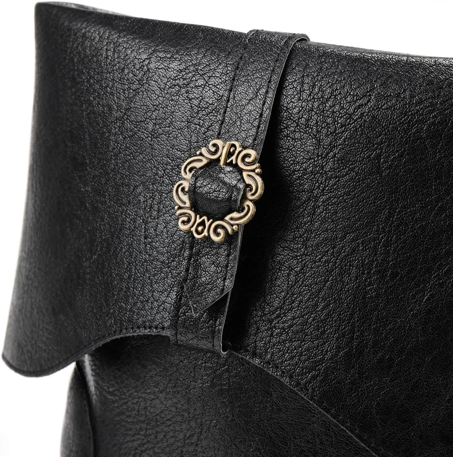 Medieval Male and Female Renaissance Pull On Boots Mid Calf Gothic Boots Halloween Cosplay Cuff Shoes