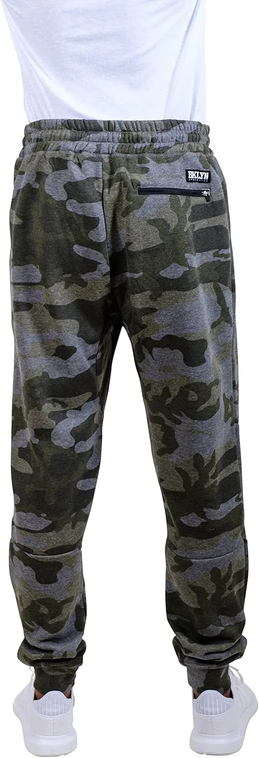 Men's Fleece Jogger Pants Active Zipper Pocket Sweatpants