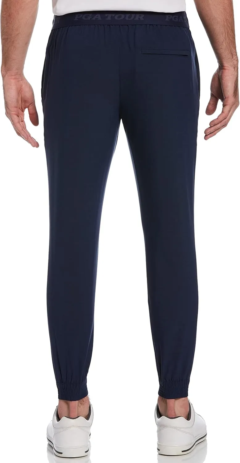 PGA TOUR Men's Slim Fit Jogger Pant with Drawcord