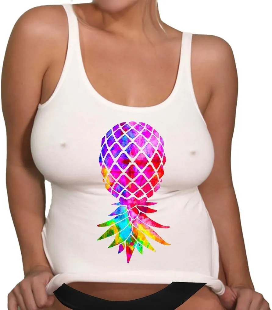 Upside Down Pineapple | Mature, Swinger Lifestyle Pineapple Tank top, Pineapple Vacation t-Shirts for Women