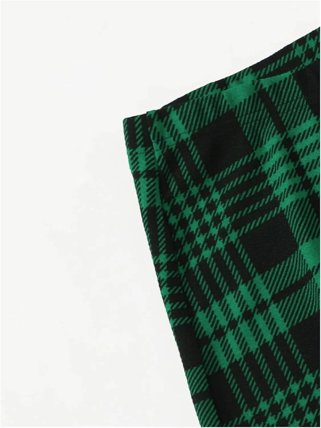 WDIRARA Women's Plaid Print Slit Hem Mini Pencil Skirt High Waist Bodycon Short Skirts