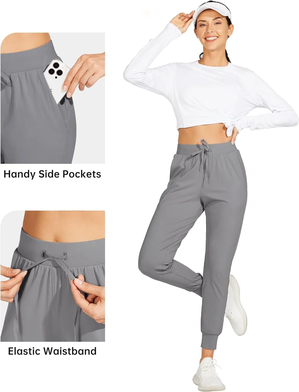 Willit Women's Joggers Pants Lightweight Athletic Sweatpants with Pockets Running Workout Casual Tapered Pants