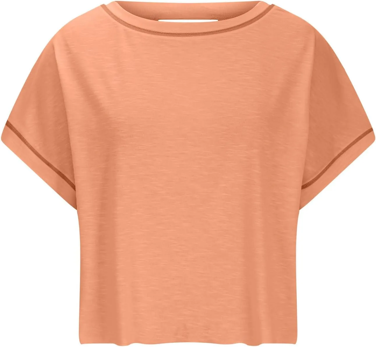 Womens Open Back Workout Tops Short Sleeve Y2k Yoga Shirts Athletic Gym Slouchy Crop Top Casual Backless Running Tees